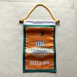 Jim Larranaga Miami Hurricanes Commemorative Banner Giveaway
